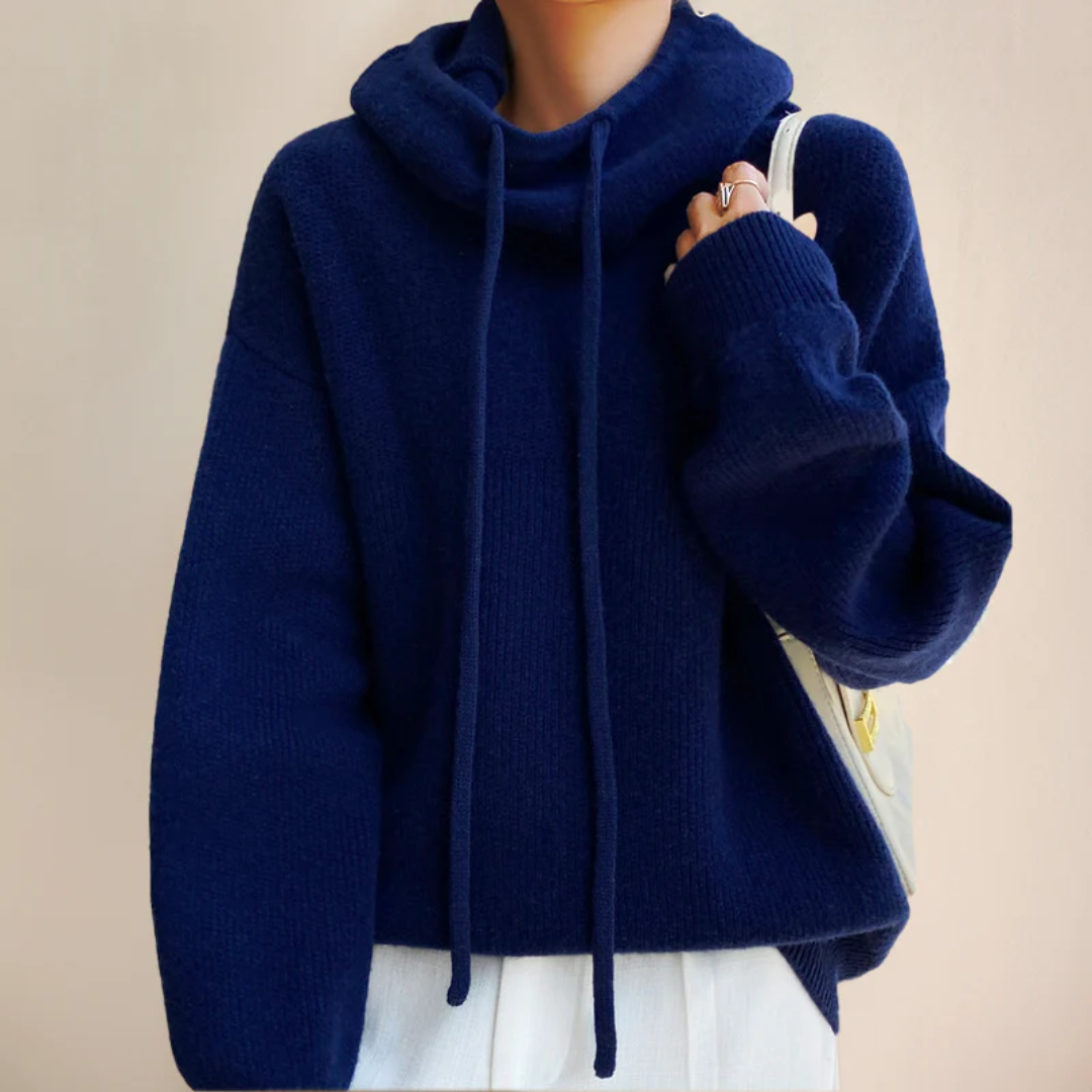 居心地の良いフード付きプルオーバー