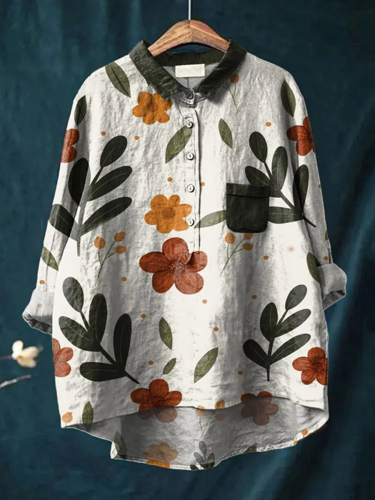 植物アートシャツ
