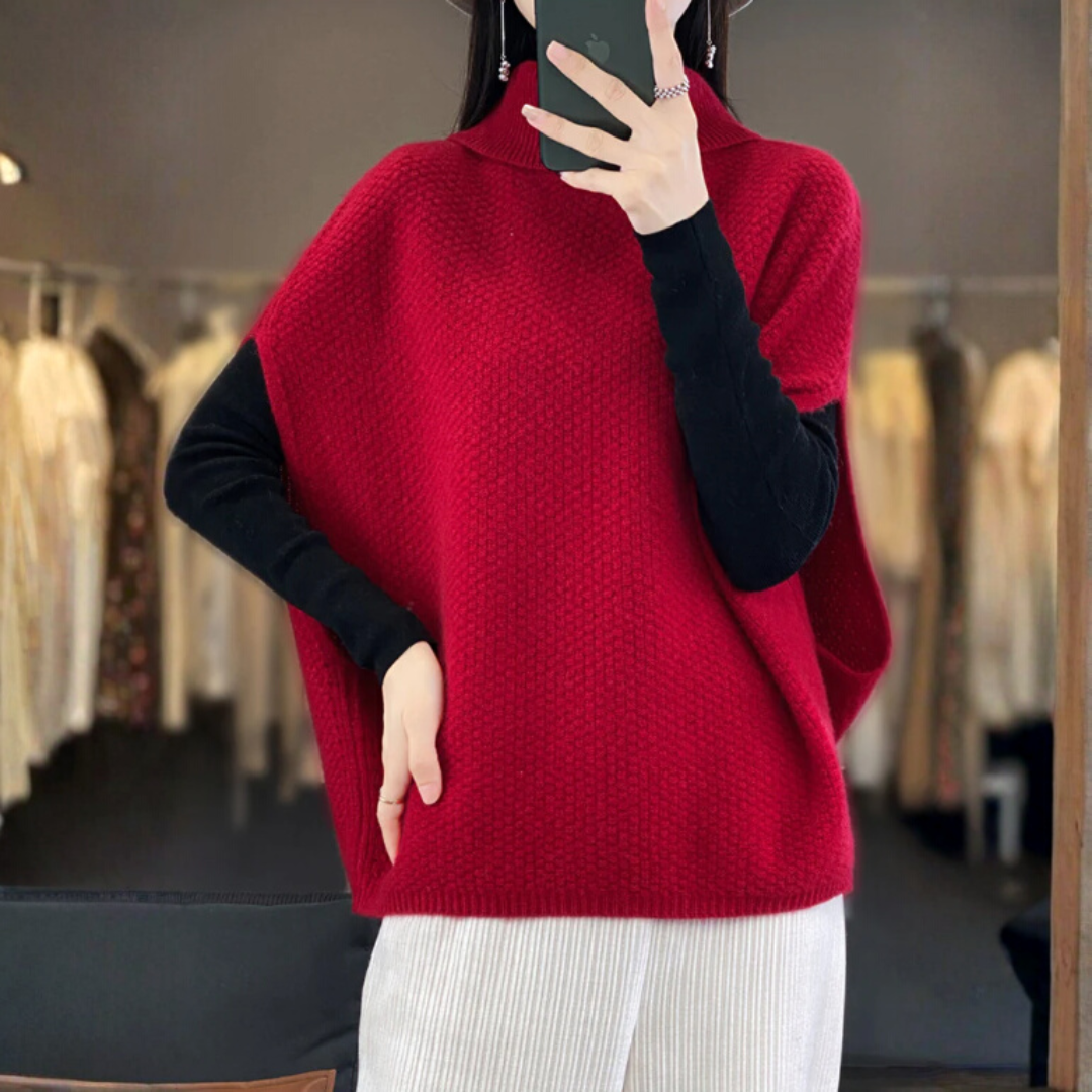 女性用半袖無地セーター