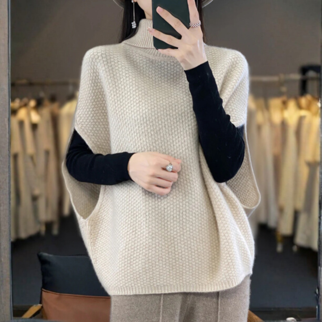 女性用半袖無地セーター