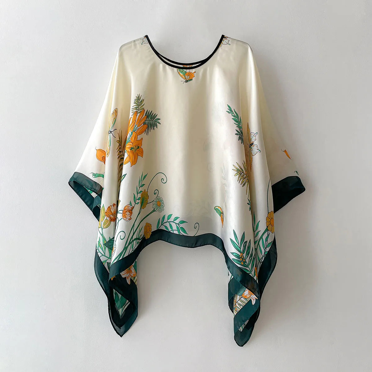女性用夏のシルクスカーフブラウス